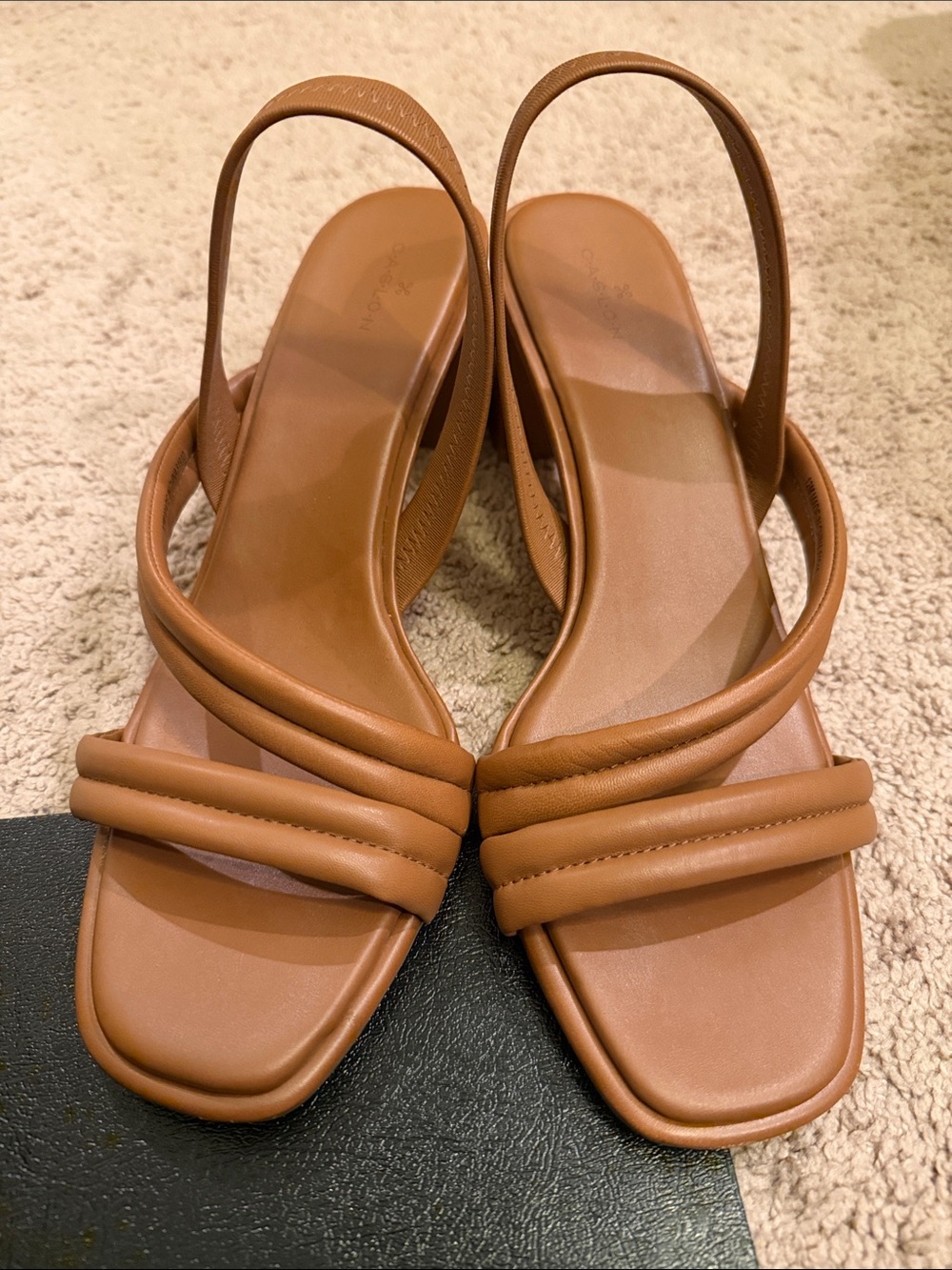 Caslon Tan Strappy Slingback Heels